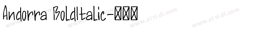 Andorra BoldItalic字体转换